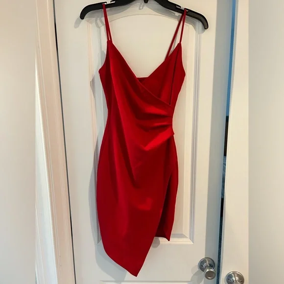 Windsor Windsor Red Mini Dress asymmetrical | Sz: S | Color: Red Windsor Windsor Red Mini Dress asymmetrical | Sz: S | Color: Red
